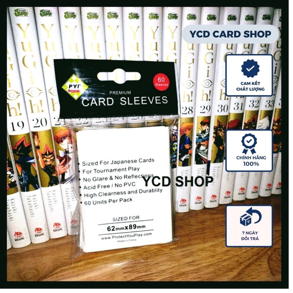 Bộ 60 Sleeve bọc bài Yugioh  chuẩn small size cao cấp