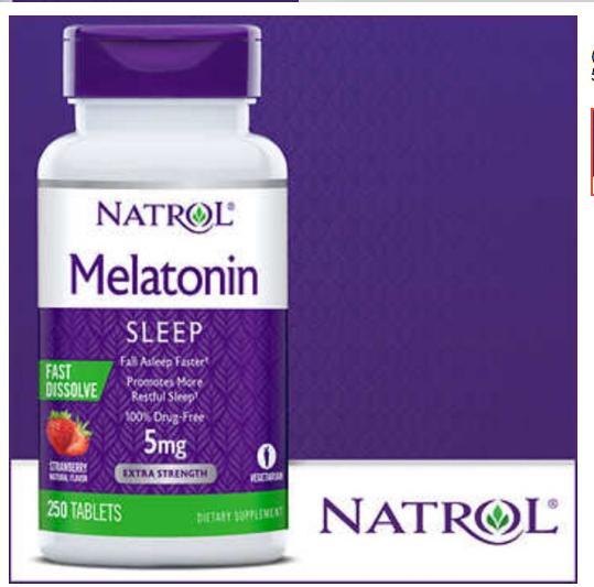 Kẹo dẻo Natrol Mỹ vị dâu 250 viên
