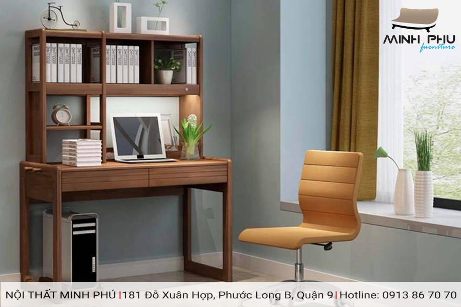 Bàn học gỗ sồi mỹ tự nhiên