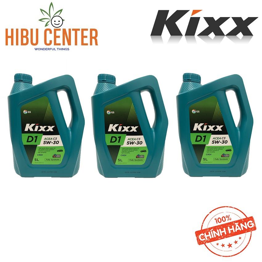 Một thùng ba can dầu nhờn động cơ diesel gốc tổng hợp đặc biệt có tiêu chuẩn acea c3 kixx d1 c3 5w30 5l