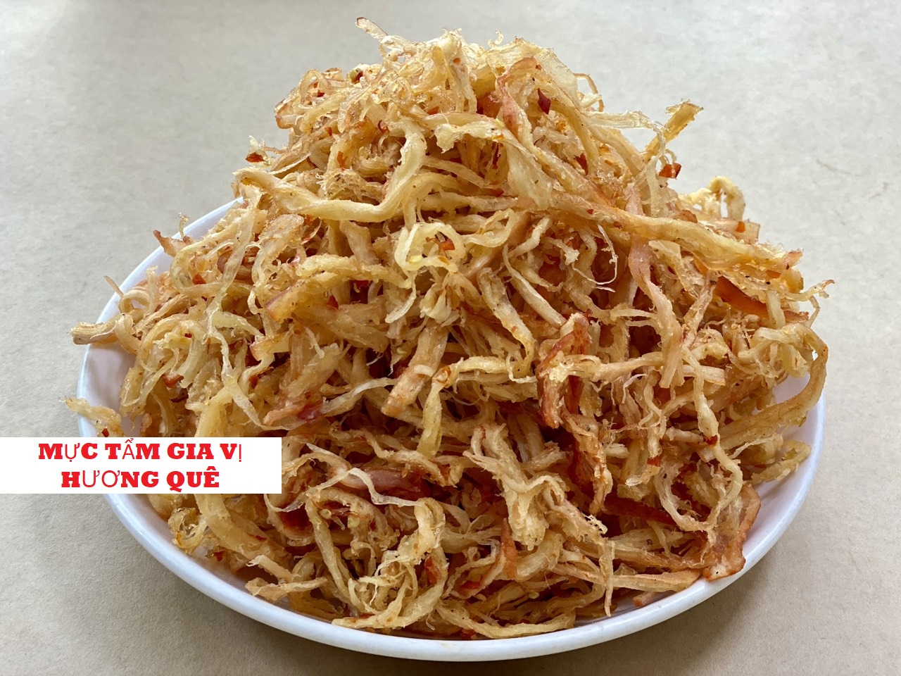 Mực sợi tẩm gia vị ăn liền hương quê