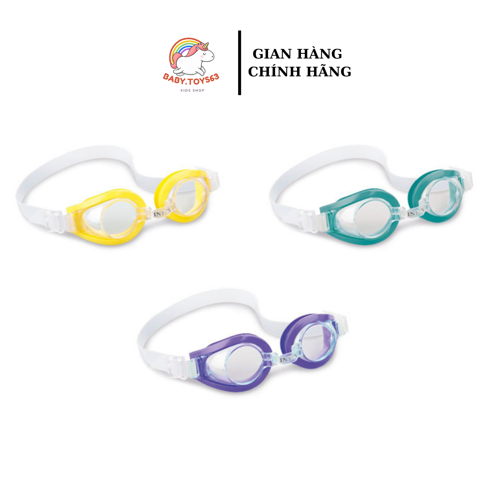 Kính bơi trẻ em in--tex chính hãng cho bé từ 3-8 tuổi 55602