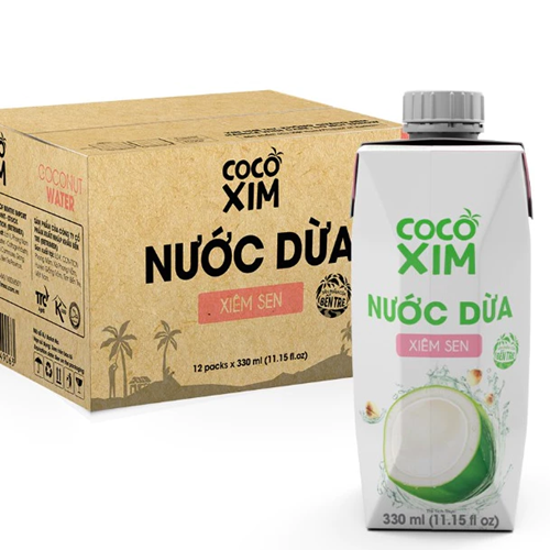 Nước dừa xiêm sen Cocoxim 330ml