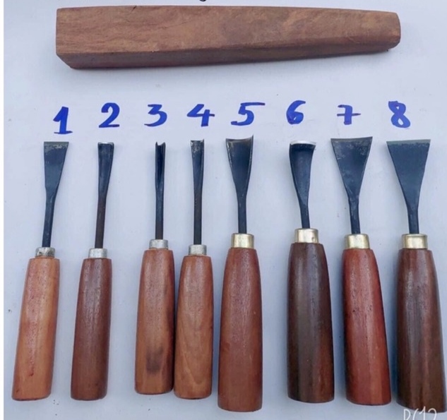 Bộ đục bonsai cây cảnh (combo 8 món gỗ nghiến sắc bén, siêu bền- có quà tặng kèm theo)
