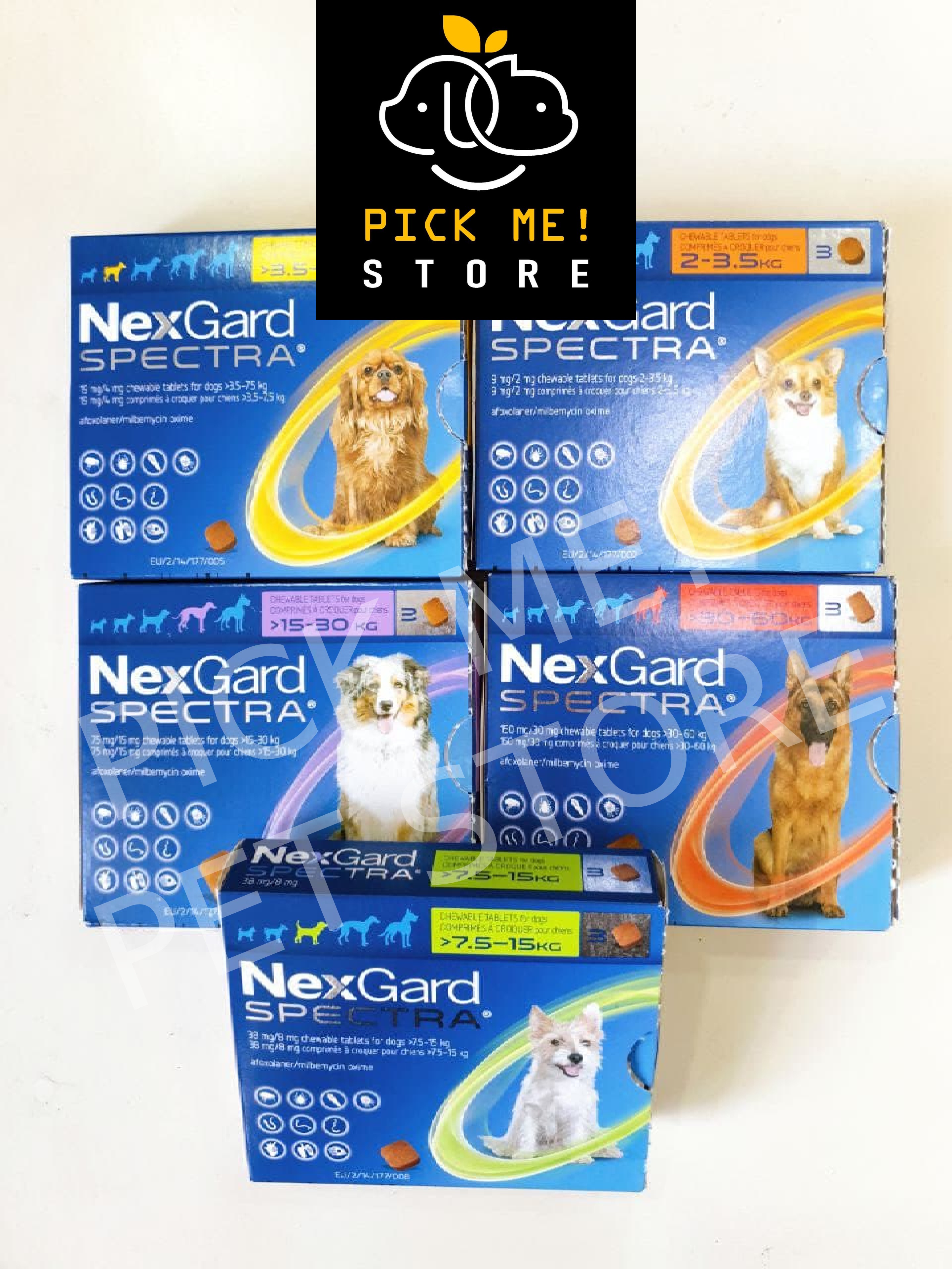 [ CHÍNH HÃNG ] [1 Viên] Viên Nhai Ve Rận, Ghẻ, Bọ Chét, Xổ Giun Cho Chó NEXGARD SPECTRA