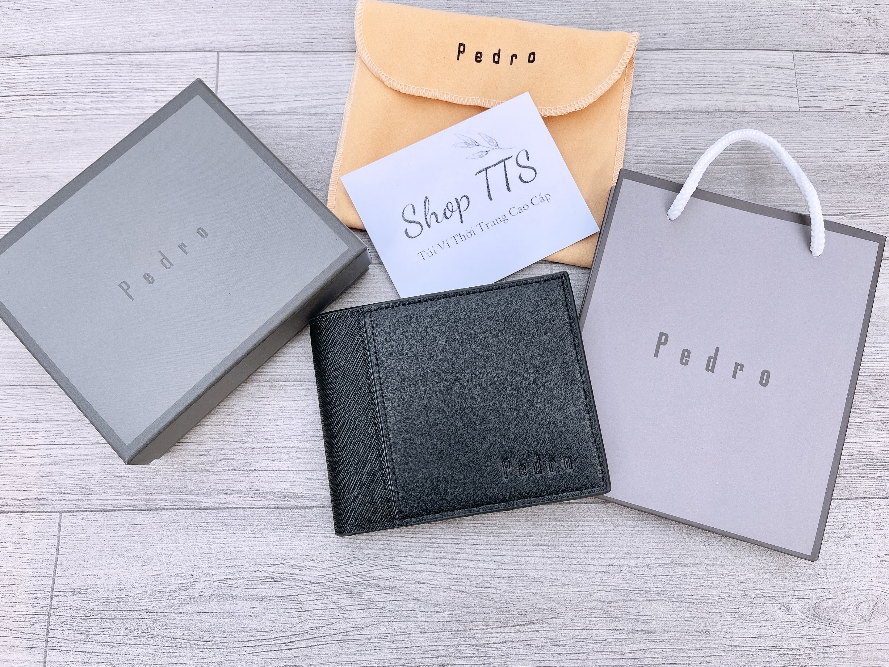 Ví Da Nam Gập Ngang Full Hộp Kèm Túi Sách Hãng