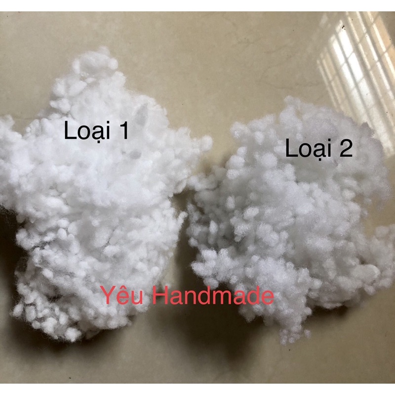 Bông gòn bi nhồi thú bông loại 1 - Gòn hạt nhồi gối siêu êm, trắng mịn màng, an toàn cho bé