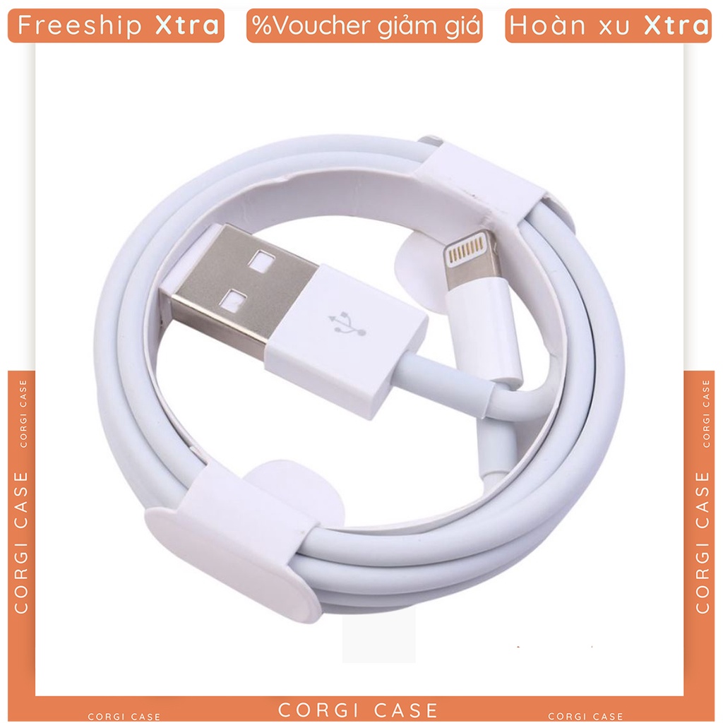 Dây cáp sạc ip1m & 2m usb to cáp sạc pin dự phòng phụ kiện tai nghe