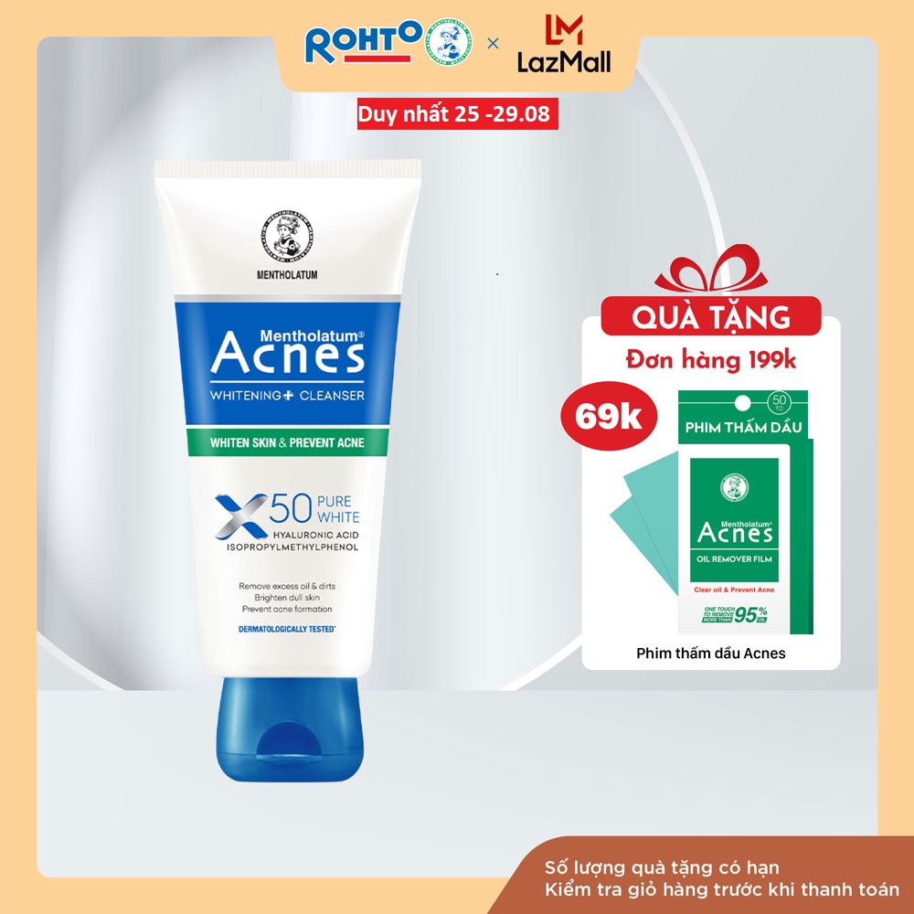 Sữa rửa mặt dưỡng trắng dạng kem Acnes Whitening+ Cleanser 100g