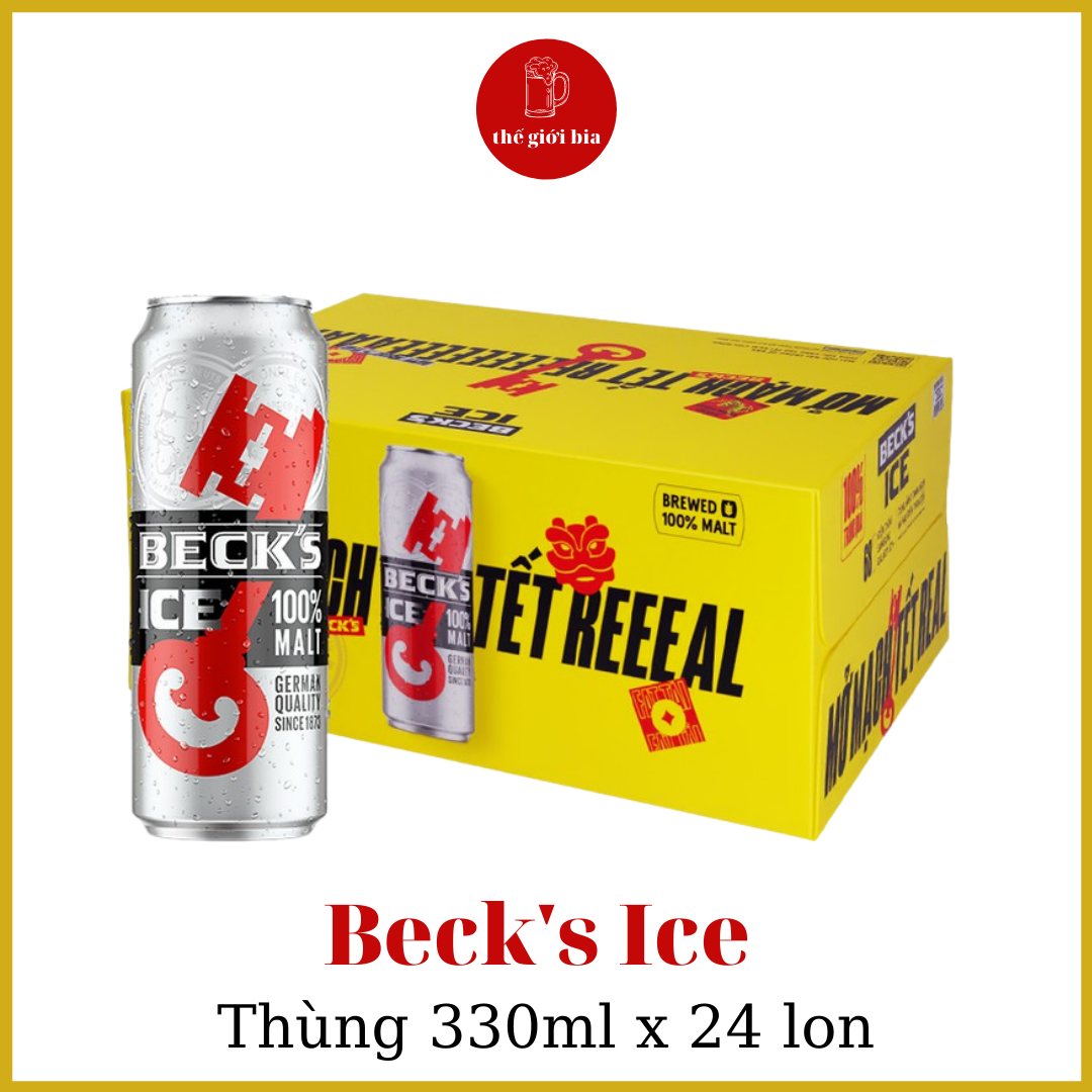 Thùng bia beck's ice 330ml x 24 lon chính hãng
