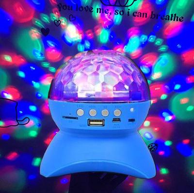 Loa bluetooth bass-740 kiêm đèn led vũ trường cực mạnh xoay 360 độ, có khe thẻ nhớ, cổng usb