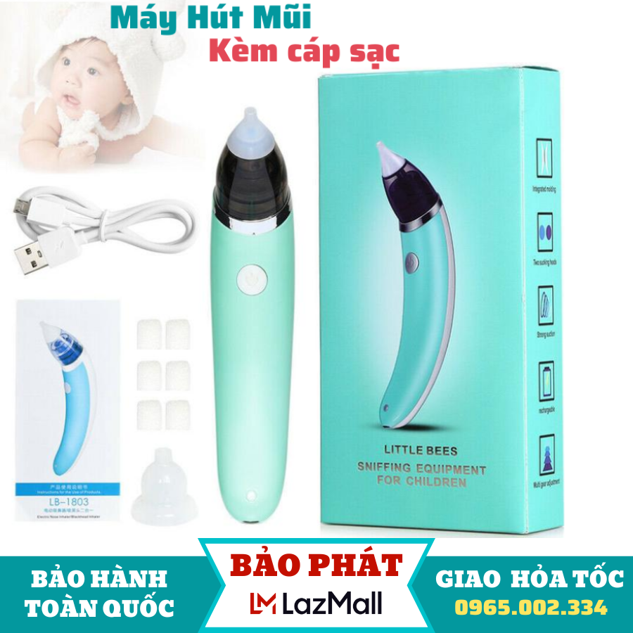 Hút mũi cho bé sơ sinh,máy hút mũi,dụng cụ hút mũi cho bé sơ sinh,hút mũi cho bé,máy hút dịch mũi cho bé,máy hút mũi cho bé,Máy Hút Mũi Cho Bé Little Bee dùng cho bé từ sơ sinh đến 5 tuổi-5 cấp độ hút, an toàn
