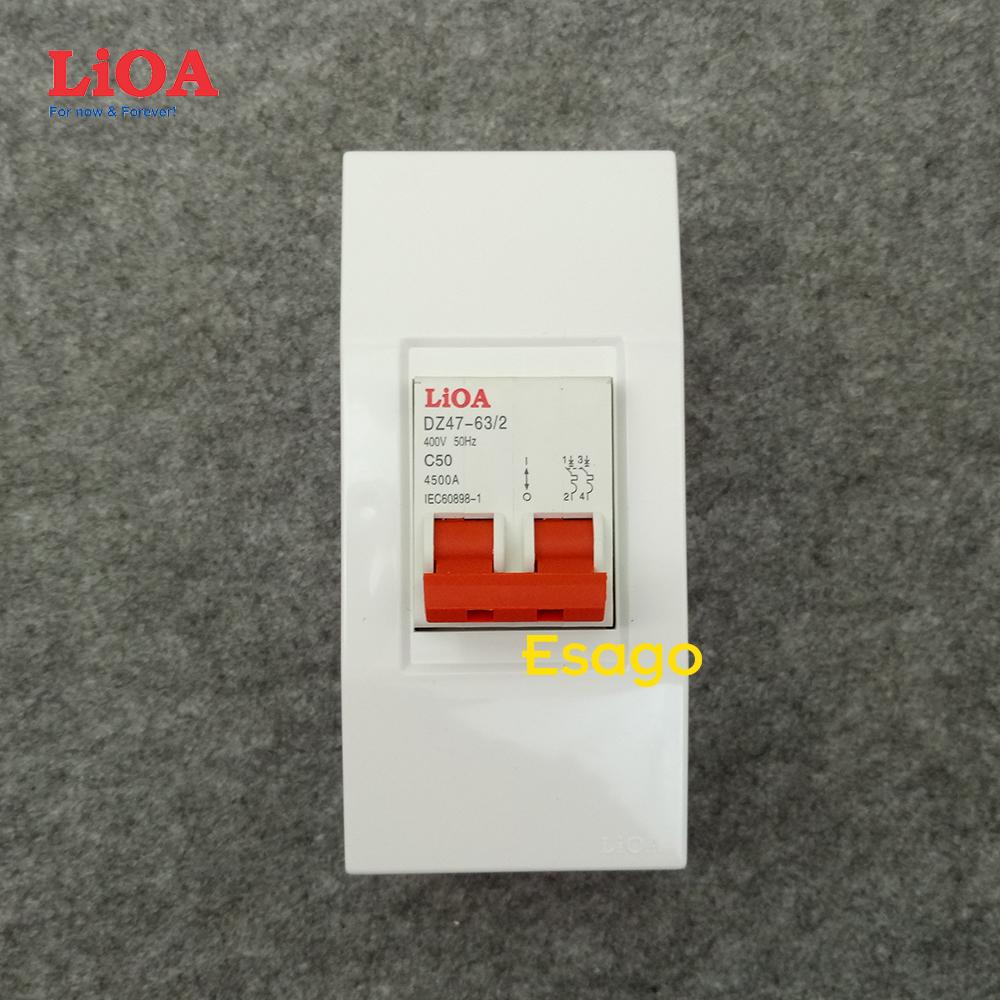 [HCM][50A] Combo cầu dao tự động (APTOMAT) LiOA 50A loại 2 cực - Lắp nổi