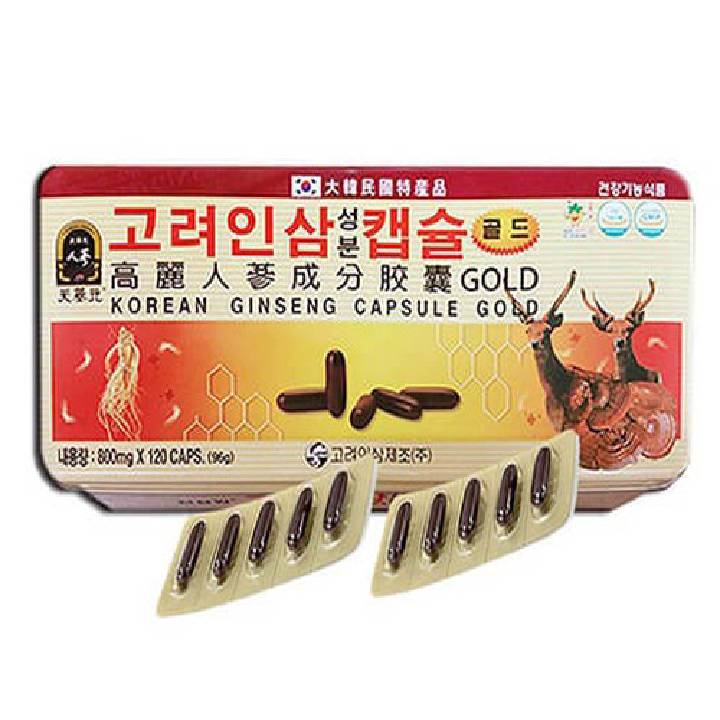 Viên đạm hồng sâm tổng hợp hàn quốc nội địa -120 viên hộp vàng gold