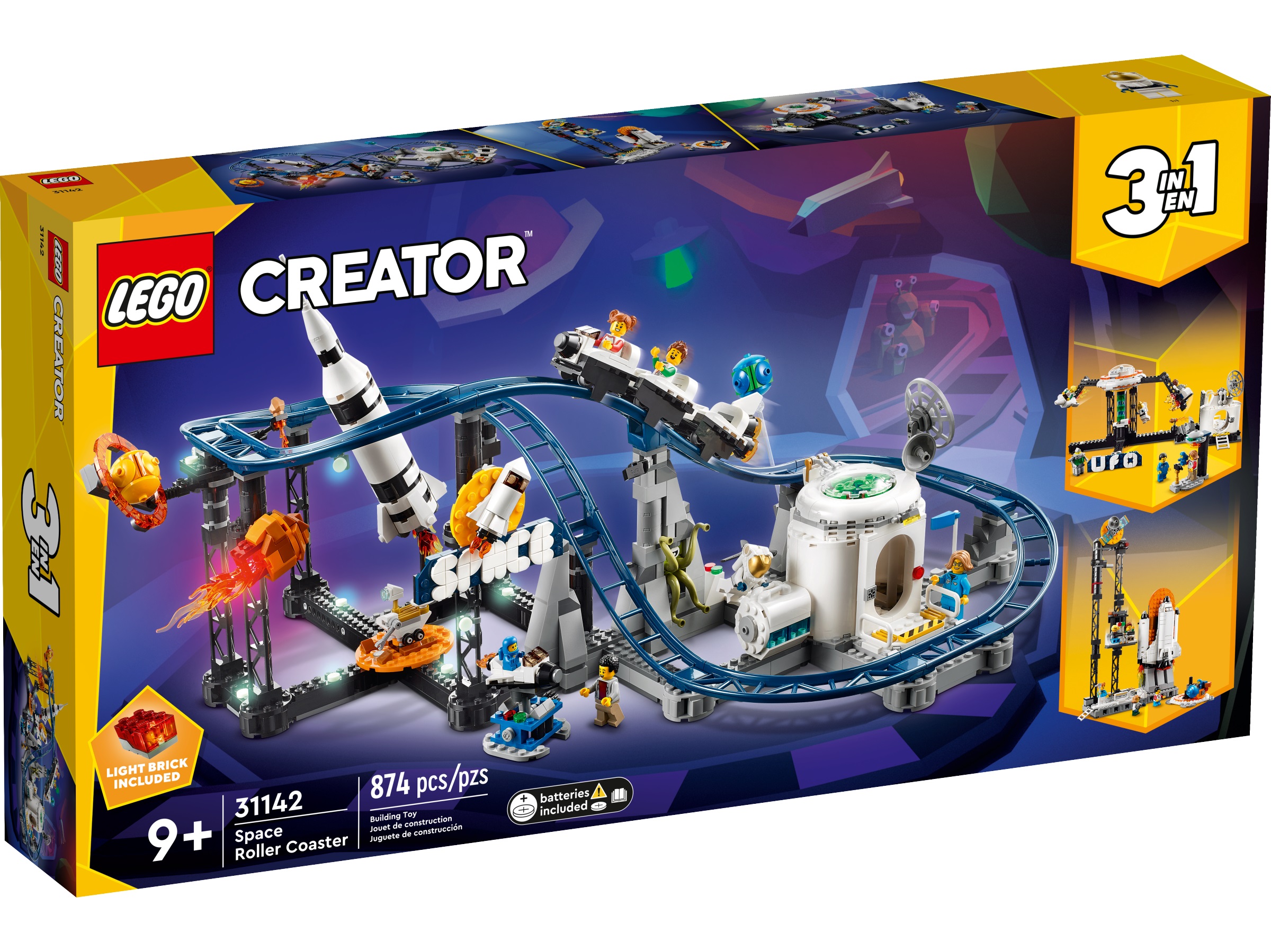 BRICK4U - LEGO  CREATOR 3in1 - 31142 - TÀU LƯỢN SIÊU TỐC KHÔNG GIAN - SPACE ROLLER COASTER