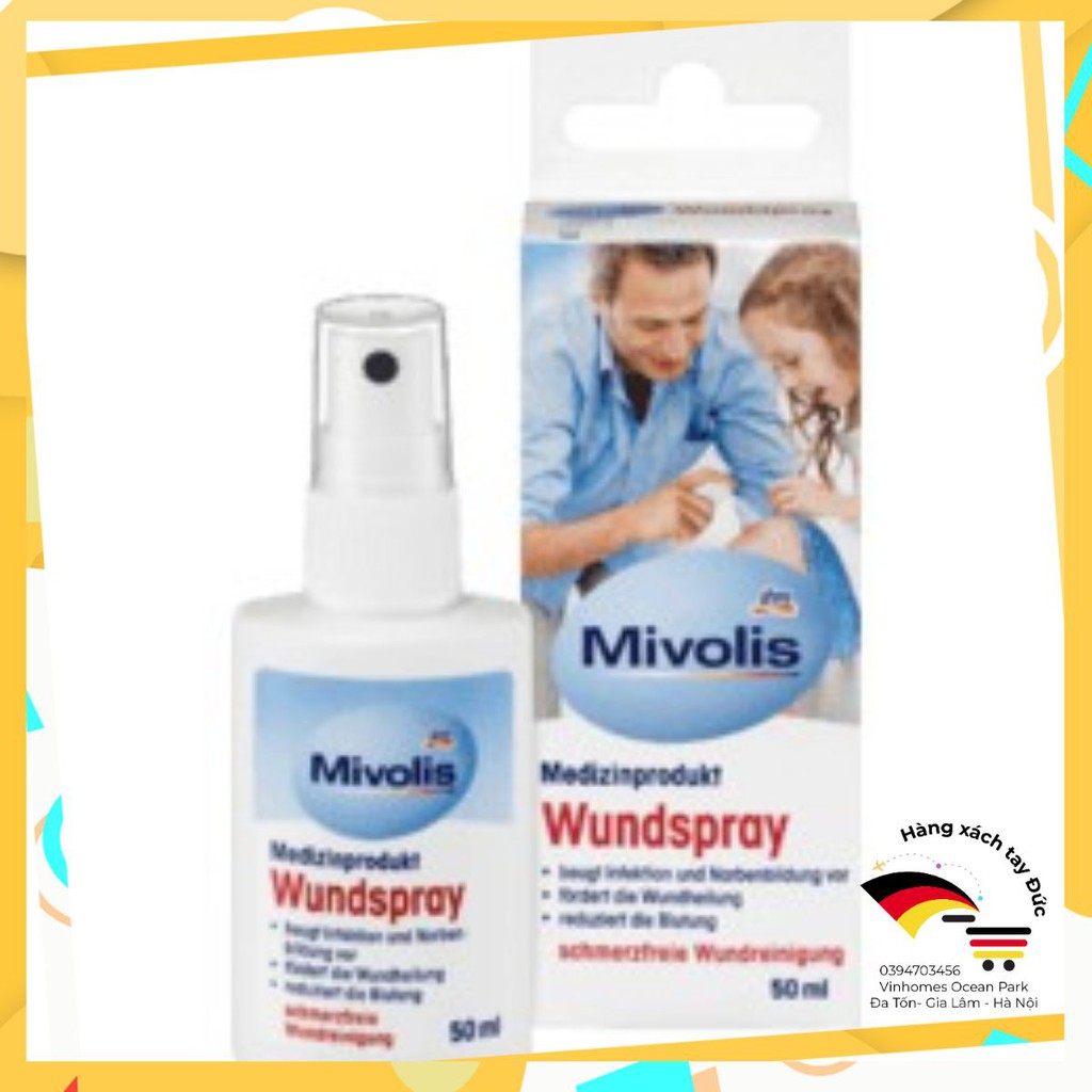 Xịt cầm máu - lành vết thương Mivolis Dasgesund Đức
