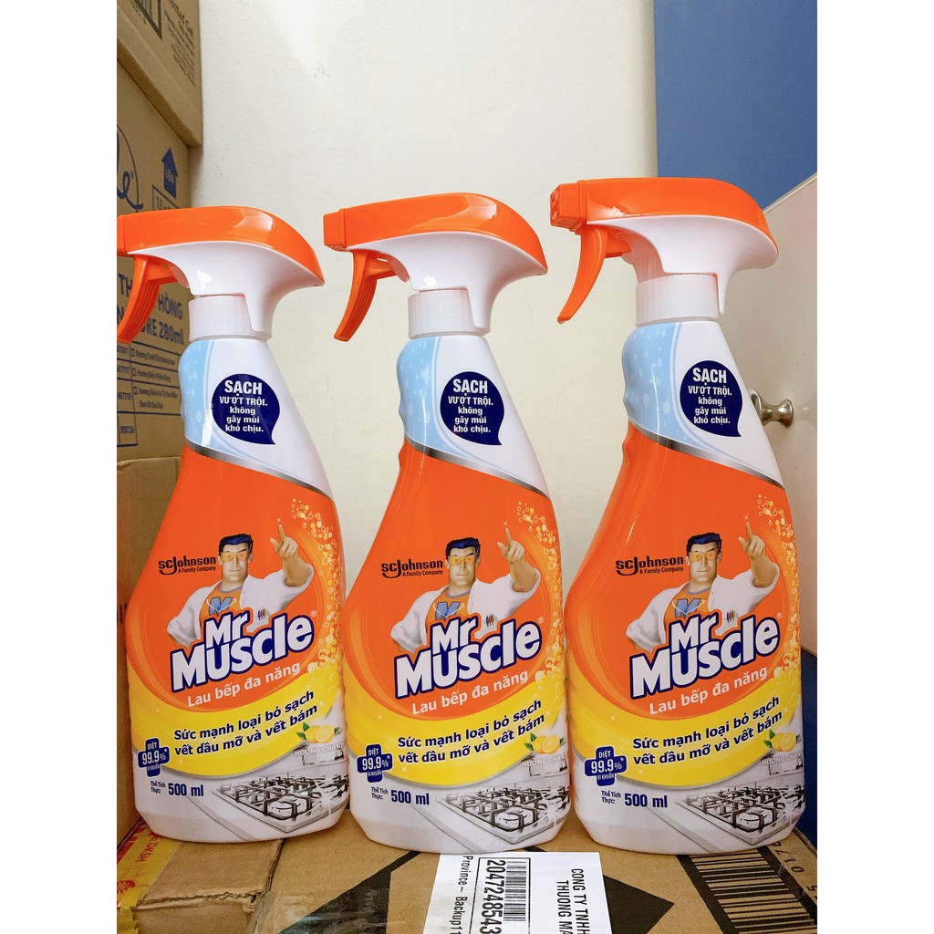 Sheet 03 chai nước lau bếp đa năng mr.muscle 500ml