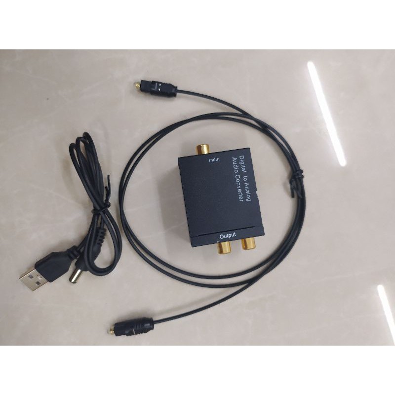 Digital to analog audio converter bộ chuyển đổi âm thanh optical coaxial sang cổng hoa sen