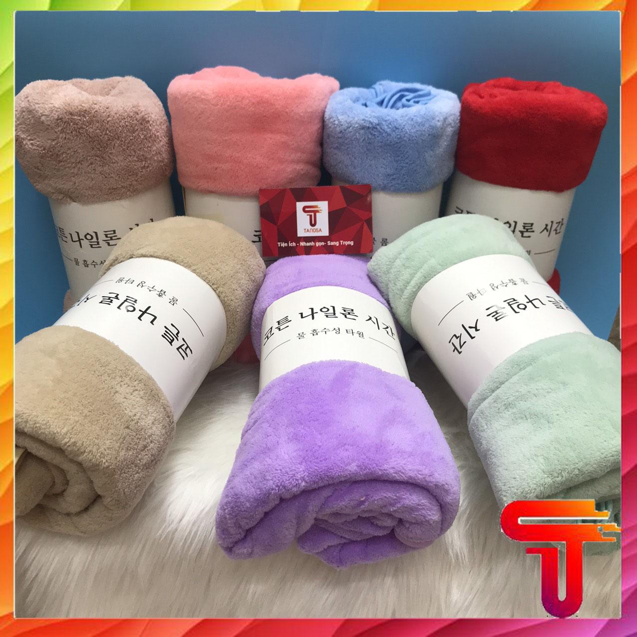 Khăn Tắm Hàn Quốc Lông Cừu LOẠI 1 khổ lớn (Dài 140cm X Rộng 70cm), Màu Sắc Nhã Nhặn, Làm Từ Sợi Siêu Tự Nhiên Cap Cấp Mềm Mịn, Hút Ẩm Tốt TANOSA, khăn tắm cho bé, khăn tắm khách sạn, khăn tắm spa