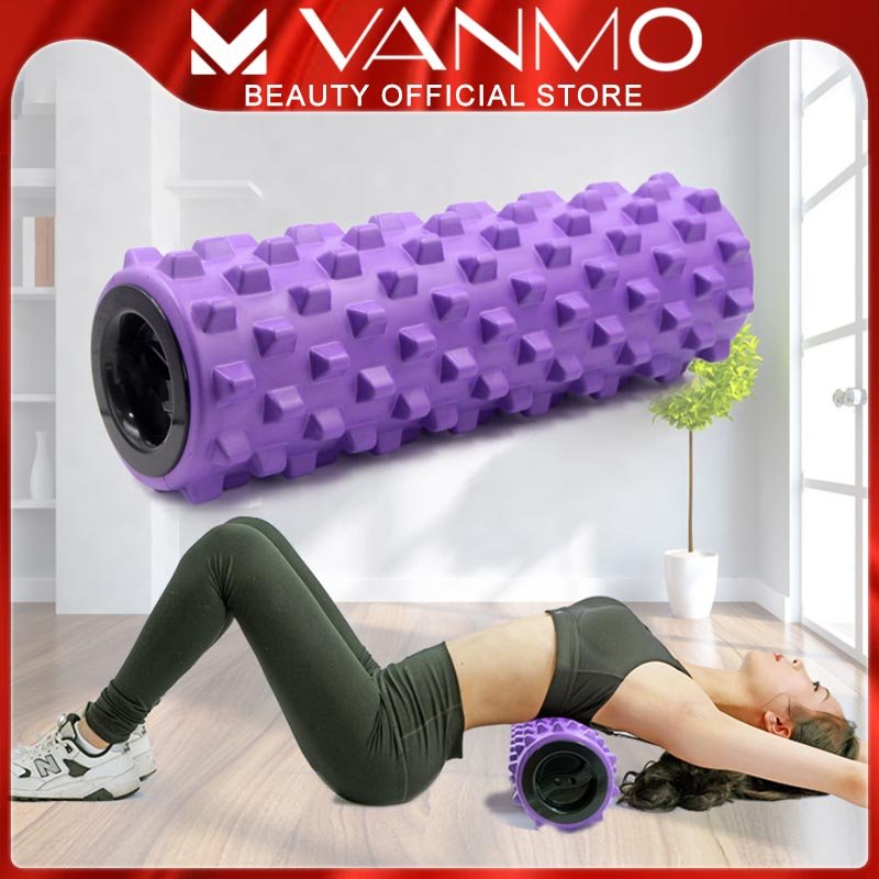 Con lăn massage foam roller tập gym yoga con lăn gai thư giãn cơ thể loại lớn 45cm
