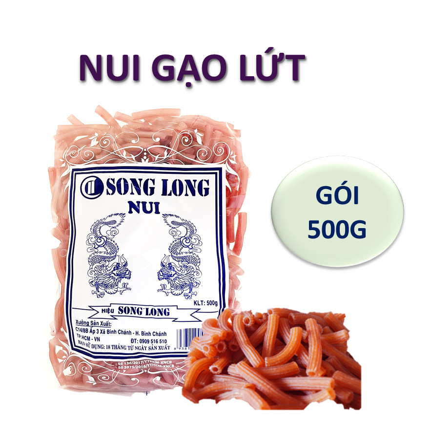 Nui Ống Dài Gạo Lứt 500g - Song Long