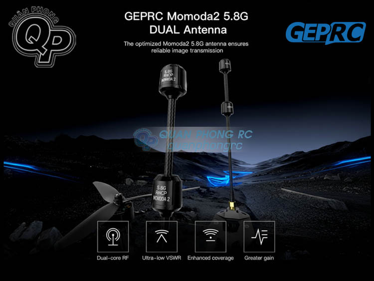 Anten GEPRC Momoda2 5.8G Dual Antenna RHCP SMA 170mm Dành hco máy bay điều khiển