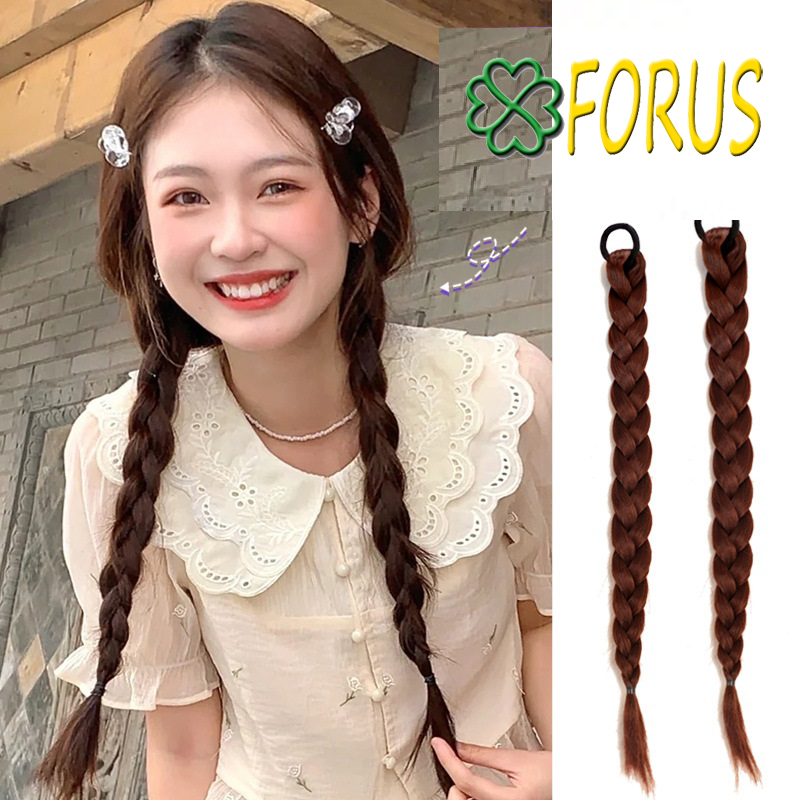 Tóc giả tết thắt bím j100 ❤️freeship❤️ tóc tết thắt bính, tóc giả thắt bím sỉ 22k