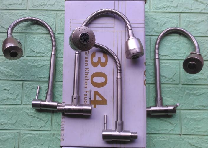 Vòi rửa bát, rửa chén inox 304 chén bẻ cao cấp đầu vòi 2 chế độ xả loại tốt giá rẻ.