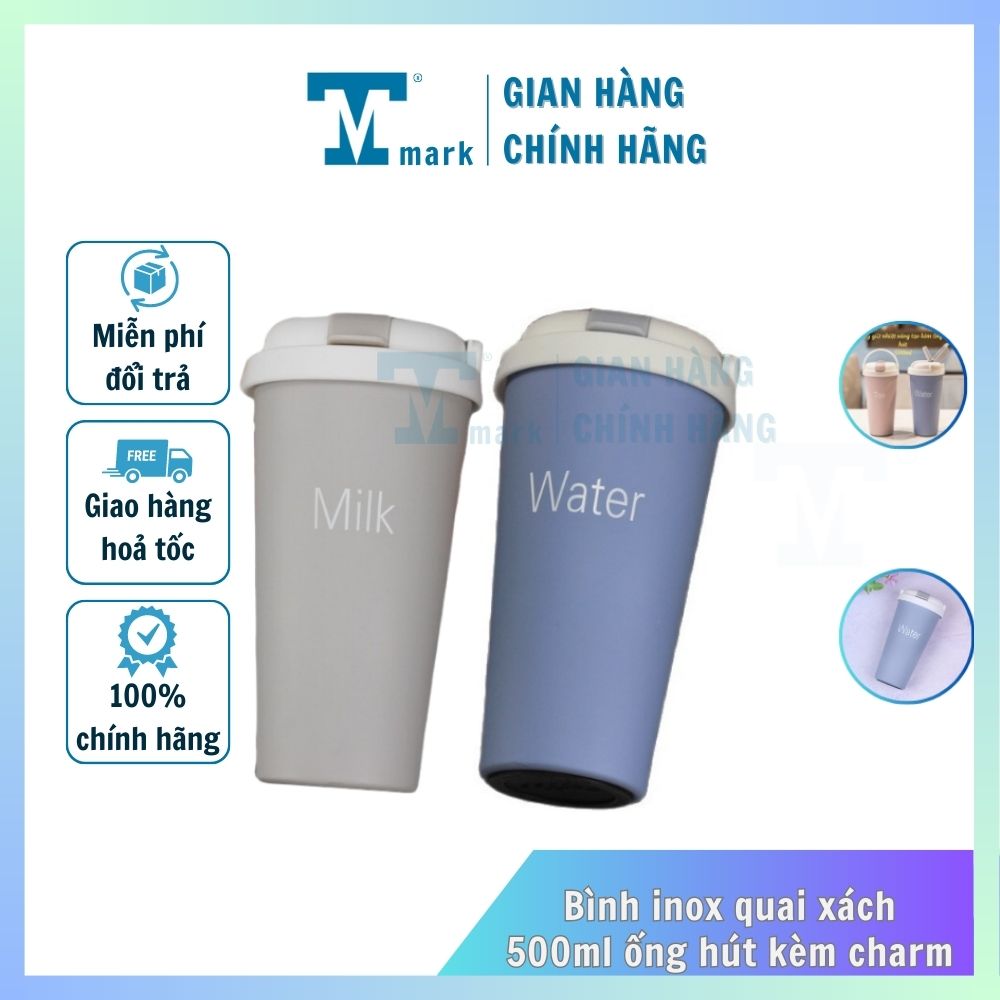 Ly giữ nhiệt Ahahome TEA Inox 304 có quai xách