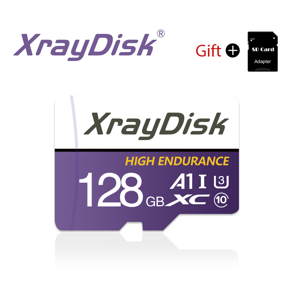 Thẻ Nhớ 128GB Class 10 U3 Xraydisk 128GB/64GB/32GB/16GB Thẻ nhớ cho camera wificamera hành trình điện thoại máy chơi game hình ảnh 4k tặng kèm gói bảo hành 3 năm Thẻ nhớ 128gb microSDHCWith Card Adapter R100MB.s