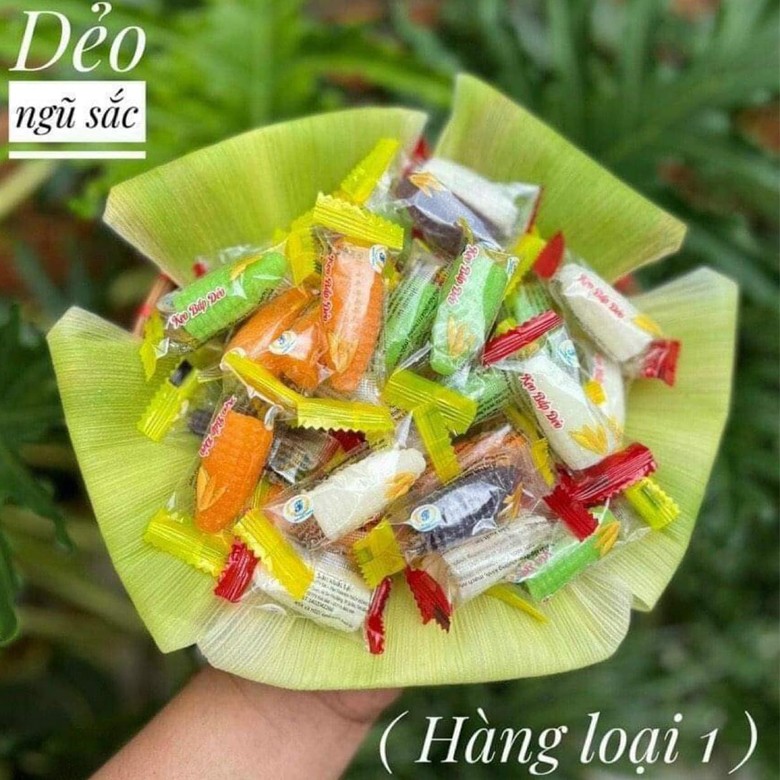 Kẹo bắp dẻo ngũ sắc mix vị