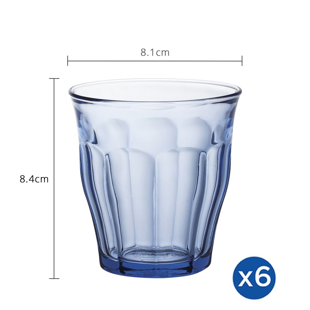 Bộ 6 ly D1026B Duralex - Picardie Xanh Marine 220ml Thủy tinh cường lực cao cấp Pháp