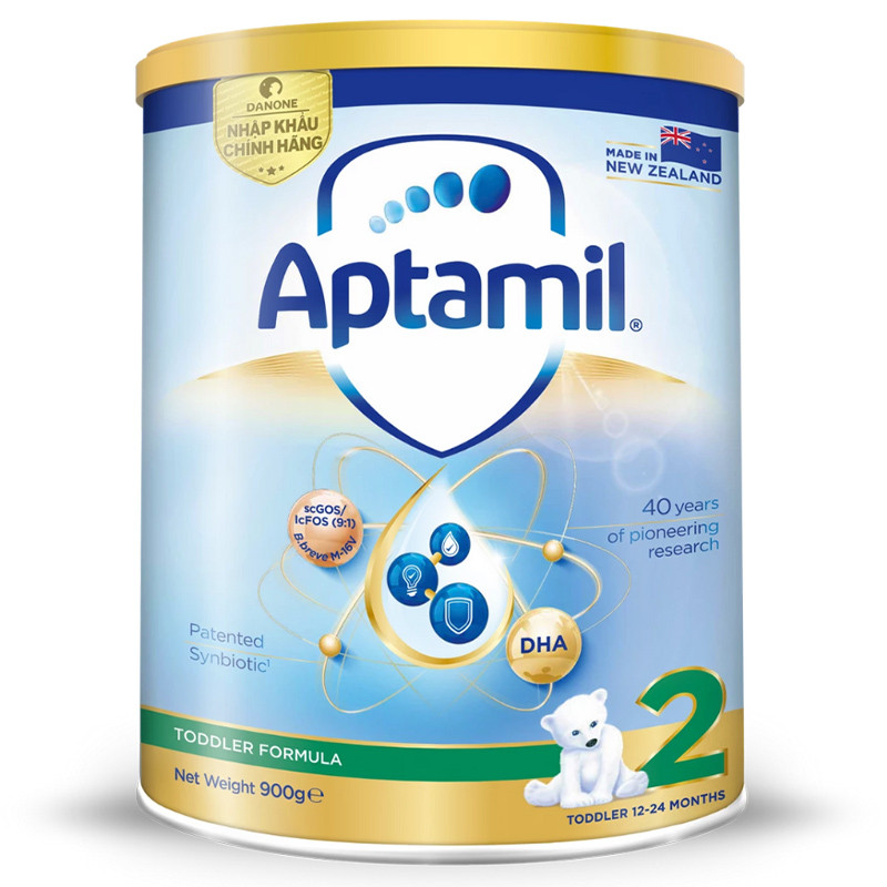 Sữa bột Aptamil Toddler Formula số 2 900g 1 - 2 tuổi