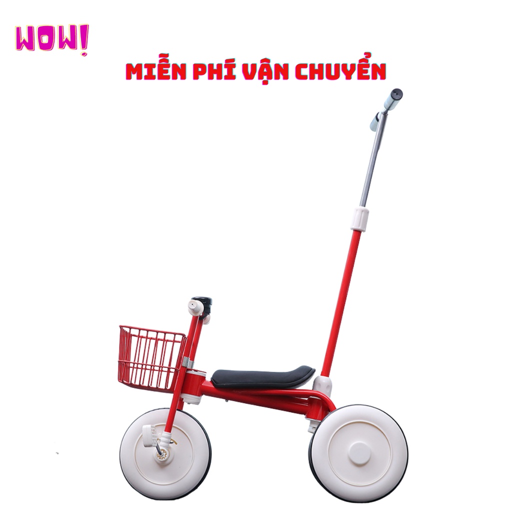 Xe đạp ba bánh kiêm xe chòi chân, xe đẩy cho bé phù hợp cho bé 1-6 tuổi