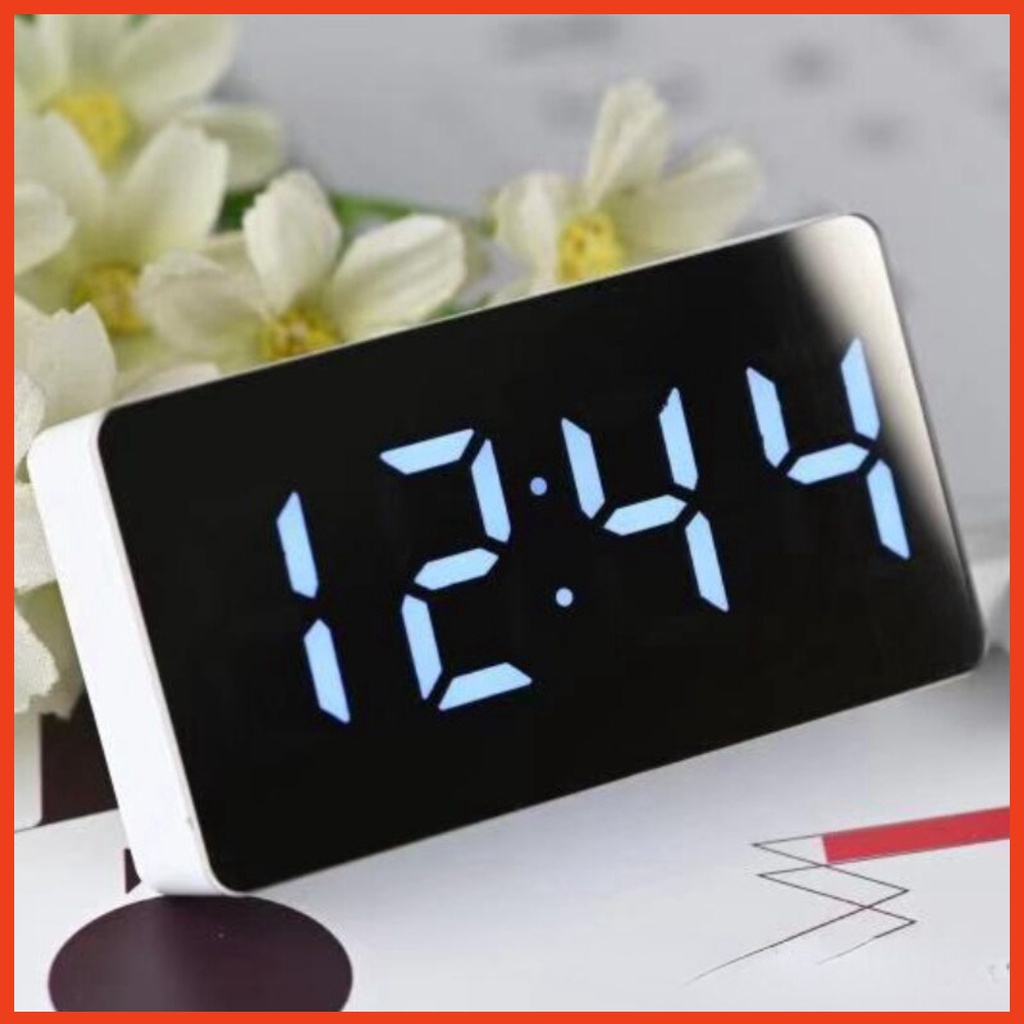 Đồng hồ led để bàn báo thức điện tử đa chức năng cảm biến đèn nền ban đêm, nhiệt độ, thời gian, lịch, báo thức