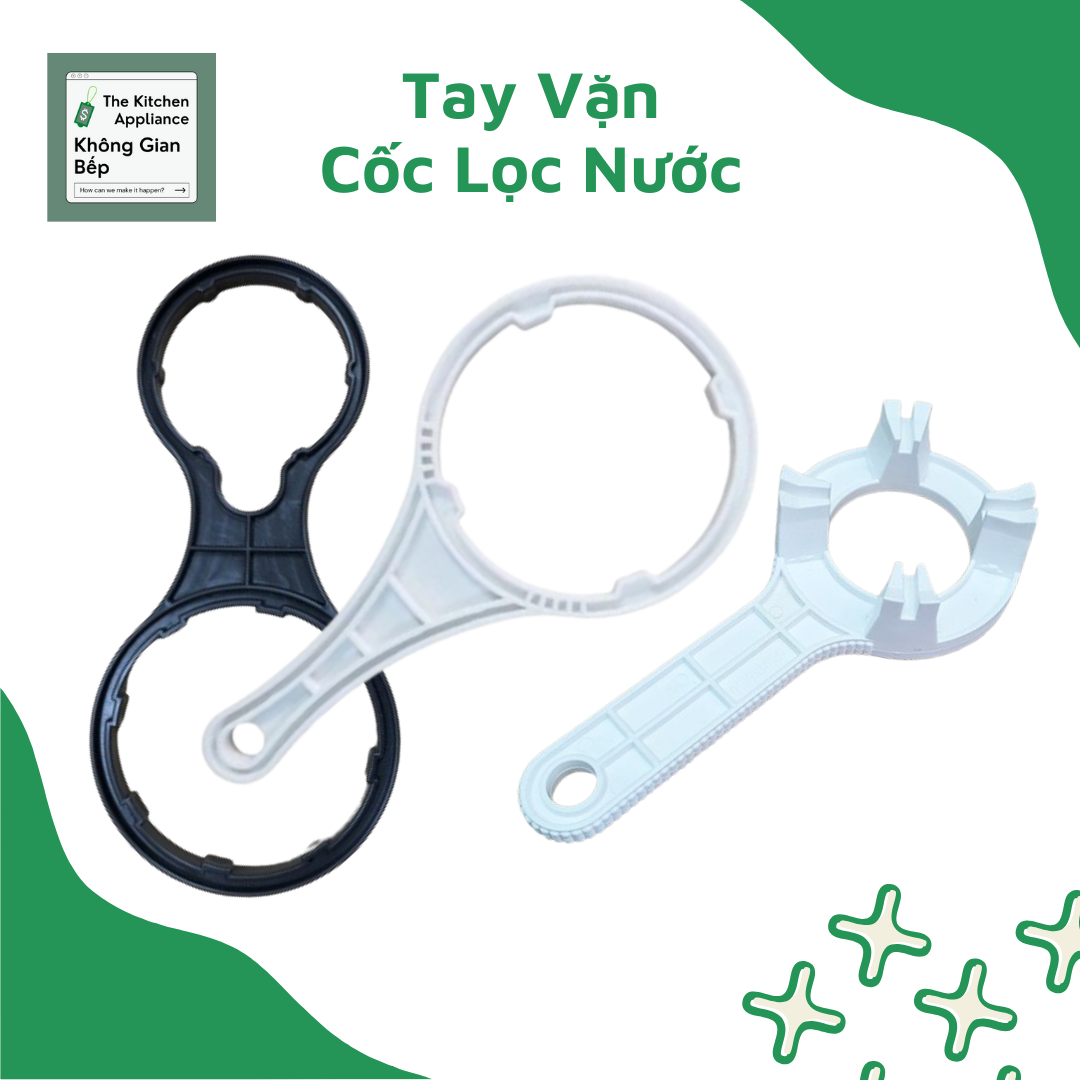 Tay vặn cốc lọc nước - tay vặn mở cốc lọc thô - nhiều chủng loại