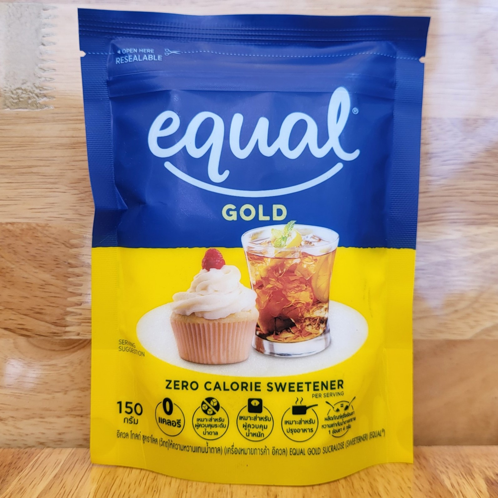 EQUAL [túi VÀNG 150g] ĐƯỜNG ĂN KIÊNG ERYTHRITOL 0 Calo / THAILAND / Zero Calorie Sweetener (HALAL)