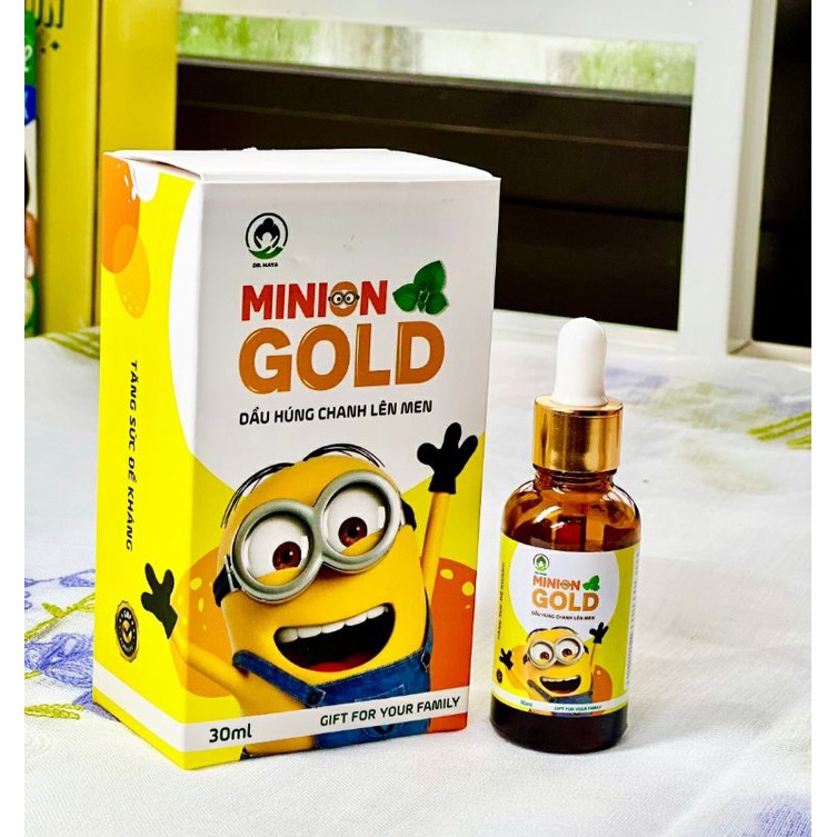 Tinh dầu húng chanh Minion GOLD 30ml Dầu húng chanh Minion plus Trẻ sơ sinh và Trẻ nhỏ Chăm sóc sức khỏe cho trẻ