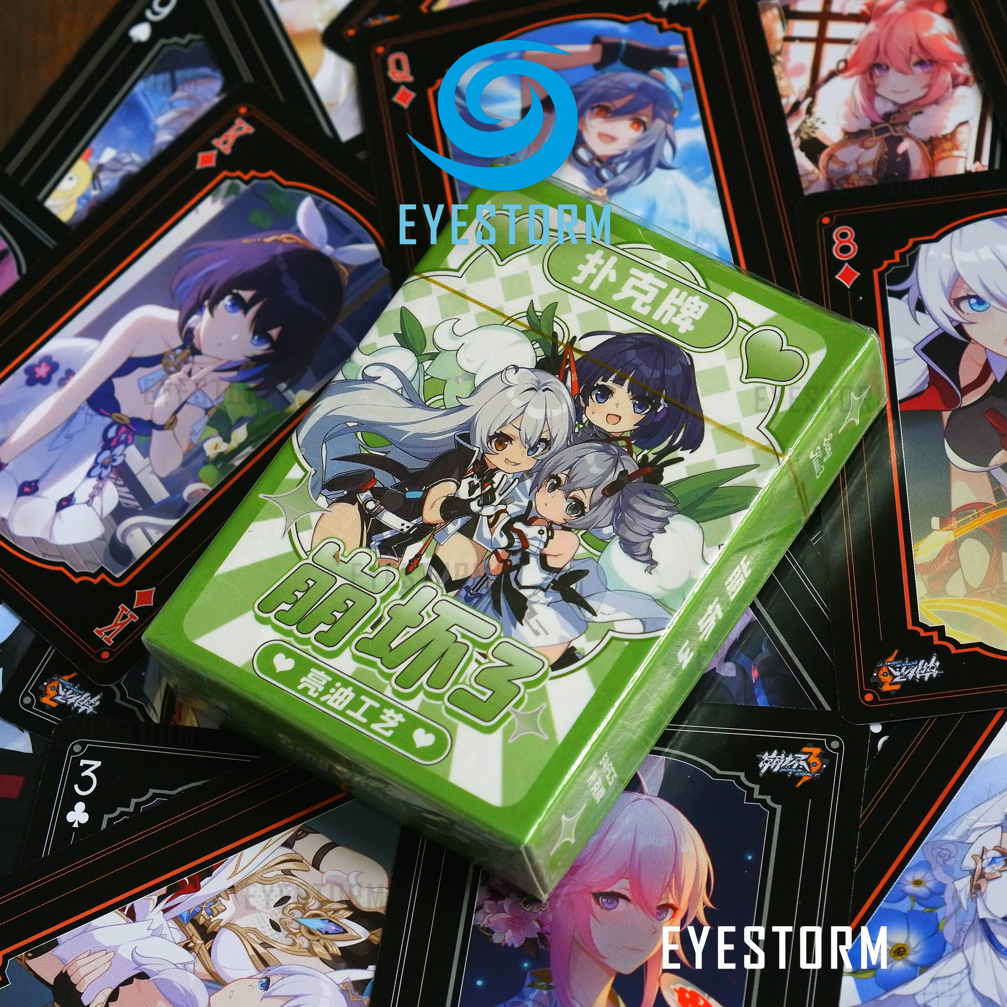 Bài tây anime honkai impact 3, tú lơ khơ, manga - poker hlw - 54 lá