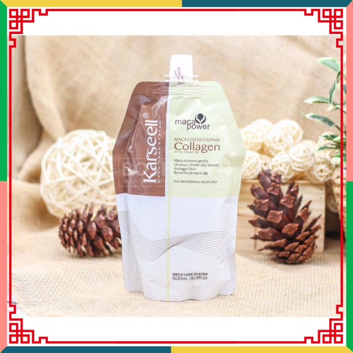 Kem hấp ủ tóc collagen 500ml chính hãng - phục hồi tóc hư tổn