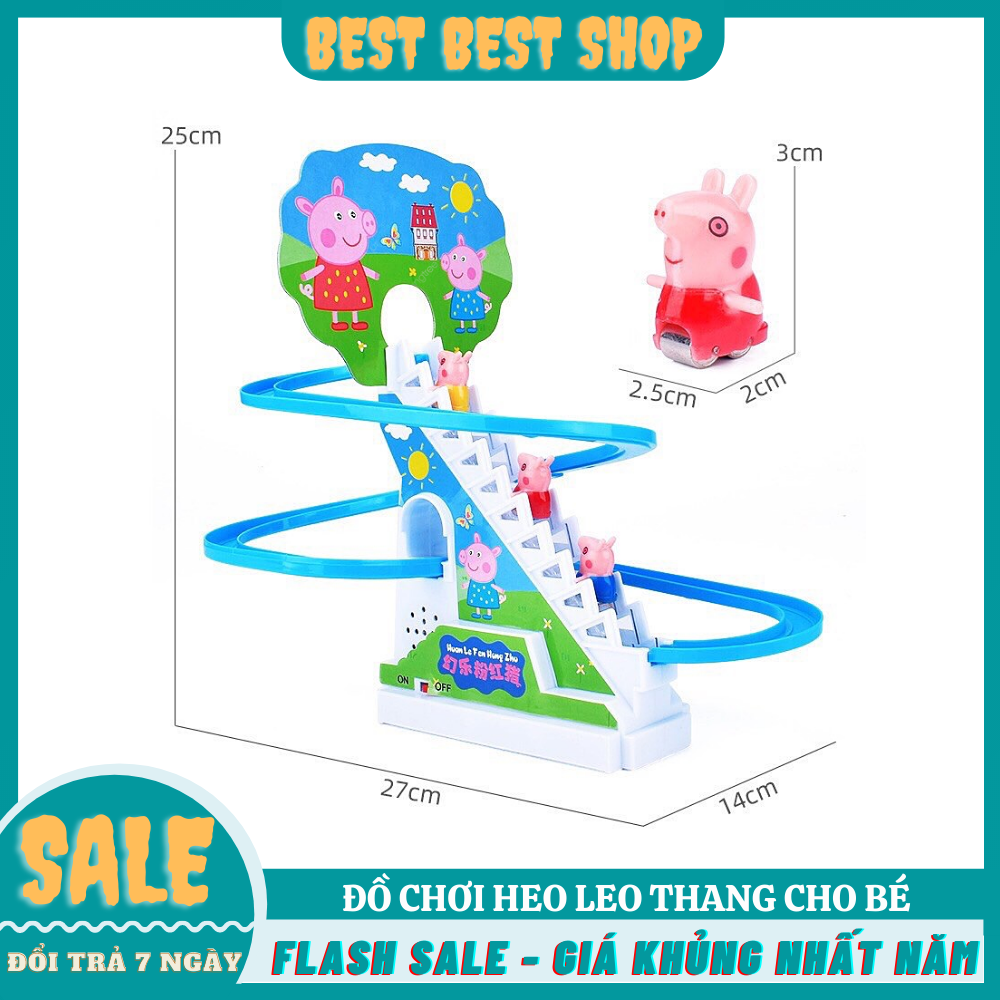 (QUÀ TẶNG HATCHIMALS ) Đồ chơi heo peppa mèo Kitty leo thang có nhạc đèn cho bé đồ chơi peppa pig leo thang đồ chơi bé gái yêu thích kidstoystv