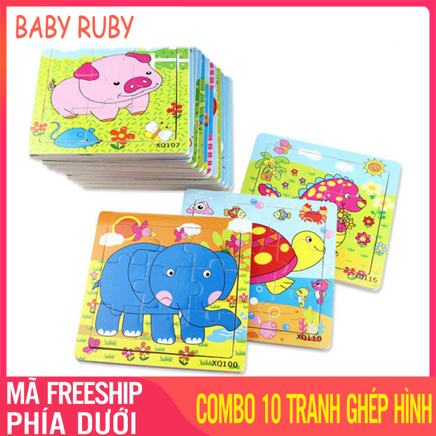 [Combo 10] Tranh Ghép Hình Cho Bé - 9 Miếng Hình Động Vật, Phương Tiện - xếp hình cho bé, tranh ghép gỗ, bộ xếp hình cho bé, xếp hình gỗ, đồ chơi xếp hình cho bé, đồ chơi xếp hình, đồ chơi ghép hình, bộ ghép hình cho bé
