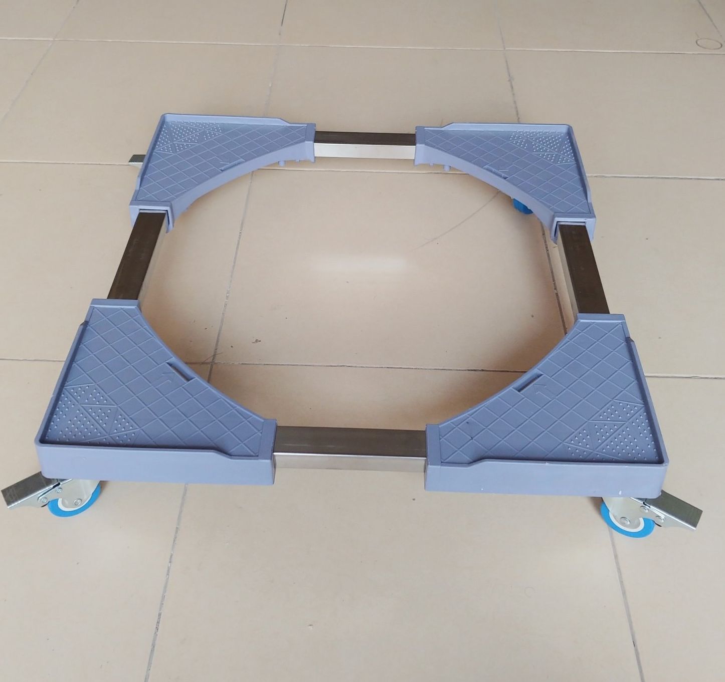 Kệ để tủ lạnh máy giặt có bánh xe. (Xám)