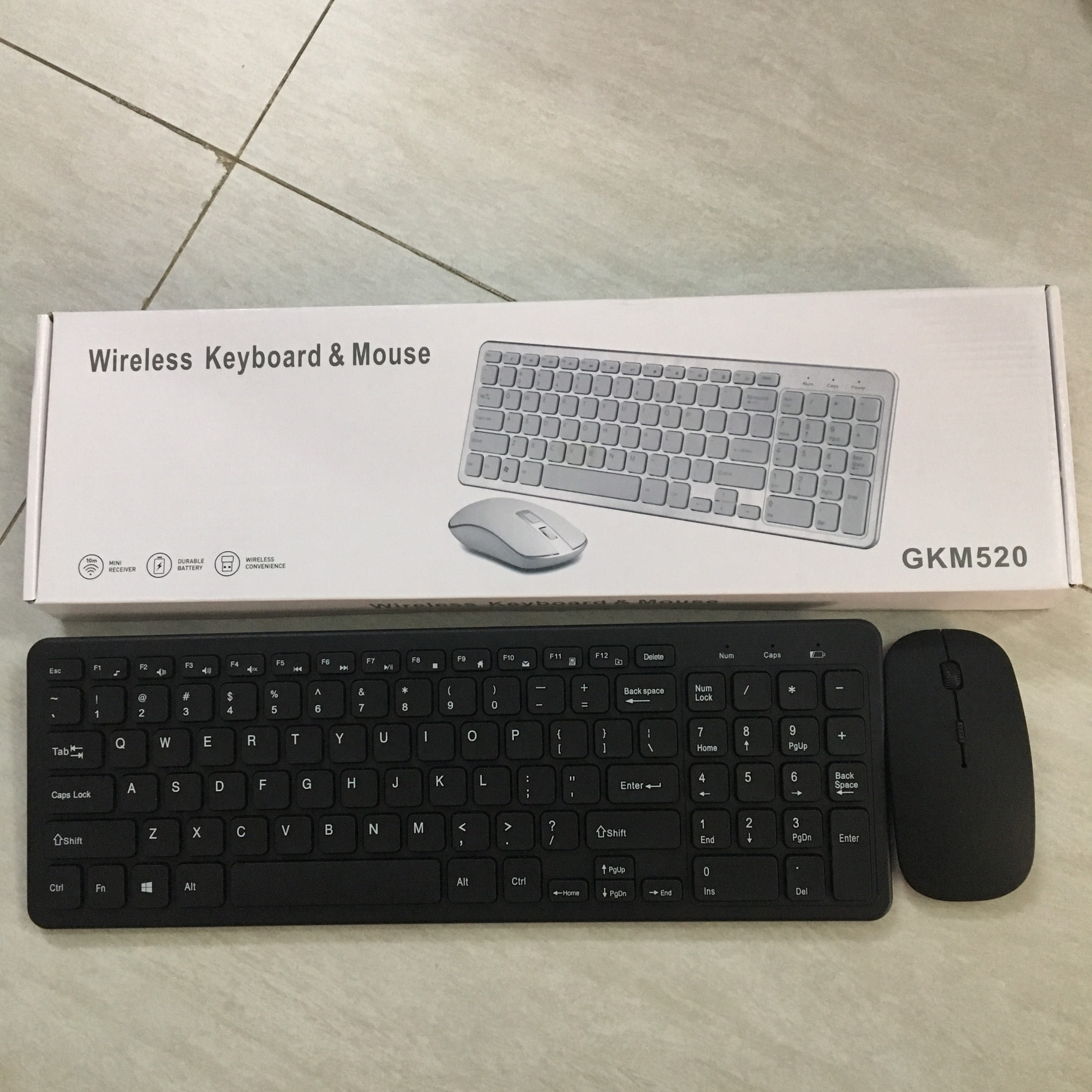[HCM]COMBO Phím chuột không dây (Đen) / Wireless Keyboard & Mouse