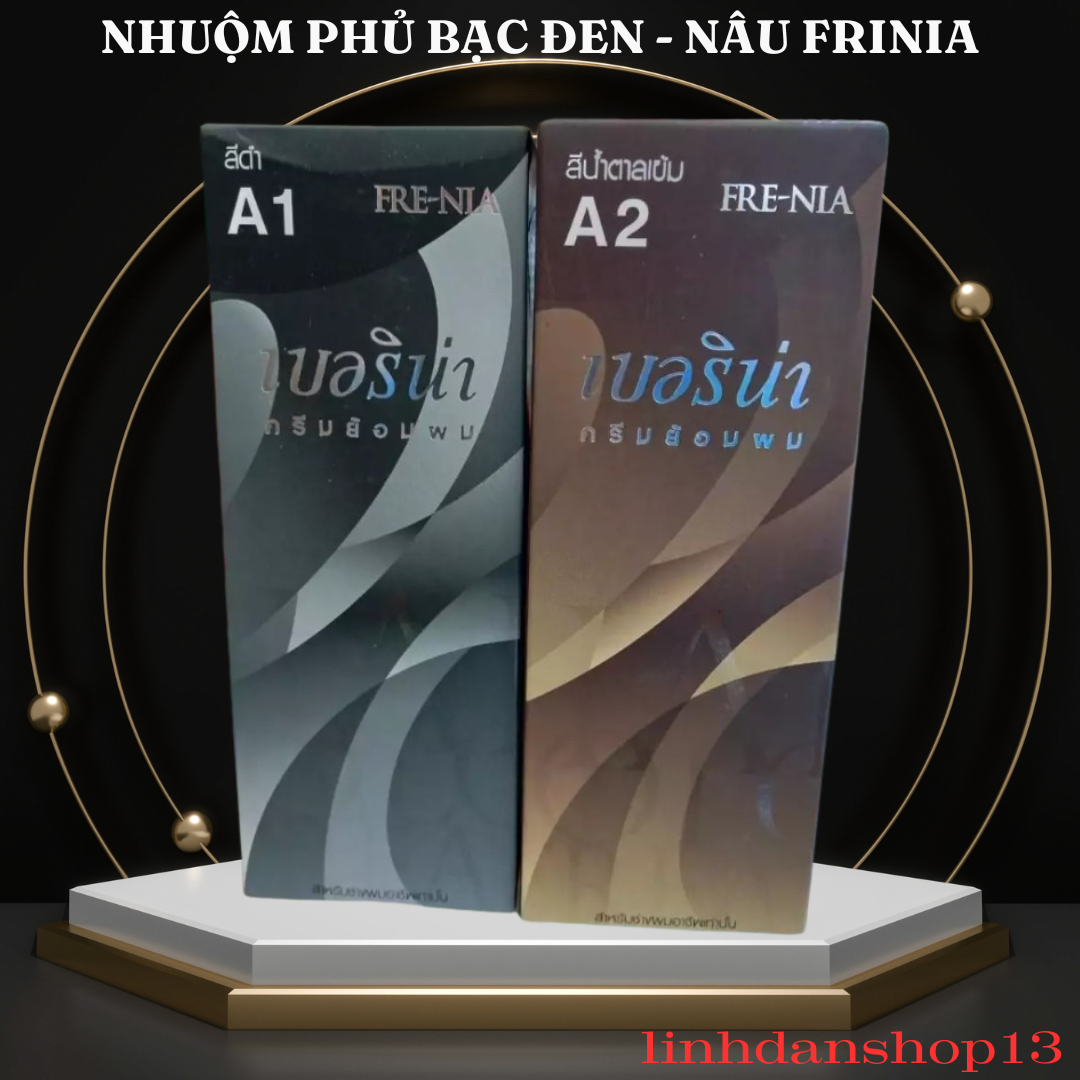 Thuốc nhuộm tóc phủ bạc frenia màu đen a1, nâu a2 - hàng thái