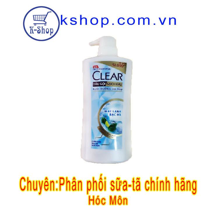 Clear mát lạnh hương bạc hà 630g- mẫu mới