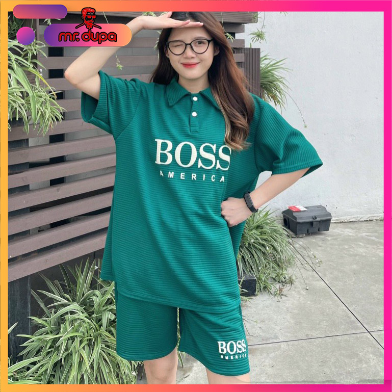 Bộ set đồ mặc nhà Boss hai màu dễ mặc ,