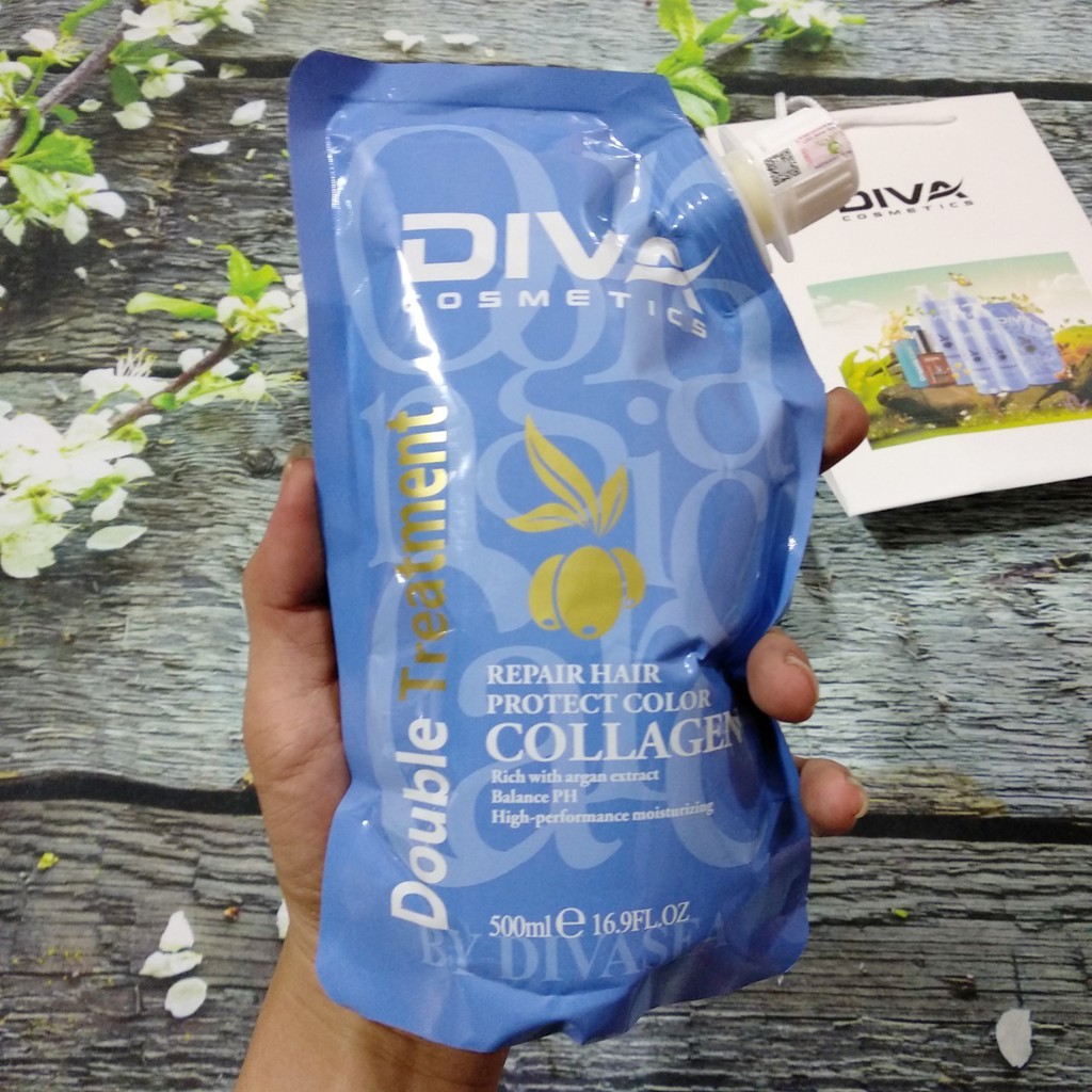 Dầu hấp tóc siêu mượt collagen diva 500ml