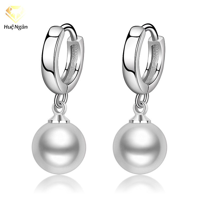 Bông tai bạc ý 925 huệ ngân - bông tròn rye140951