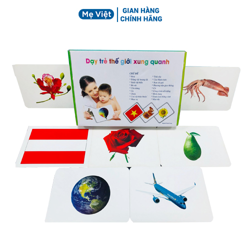 Thẻ Học Thông Minh Cho Bé GD Kids Chuẩn Glenn Doman Thế Giới Xung Quanh 300 Thẻ